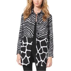 Michael Kors Medium Animal Print Spring/Summer lined coat